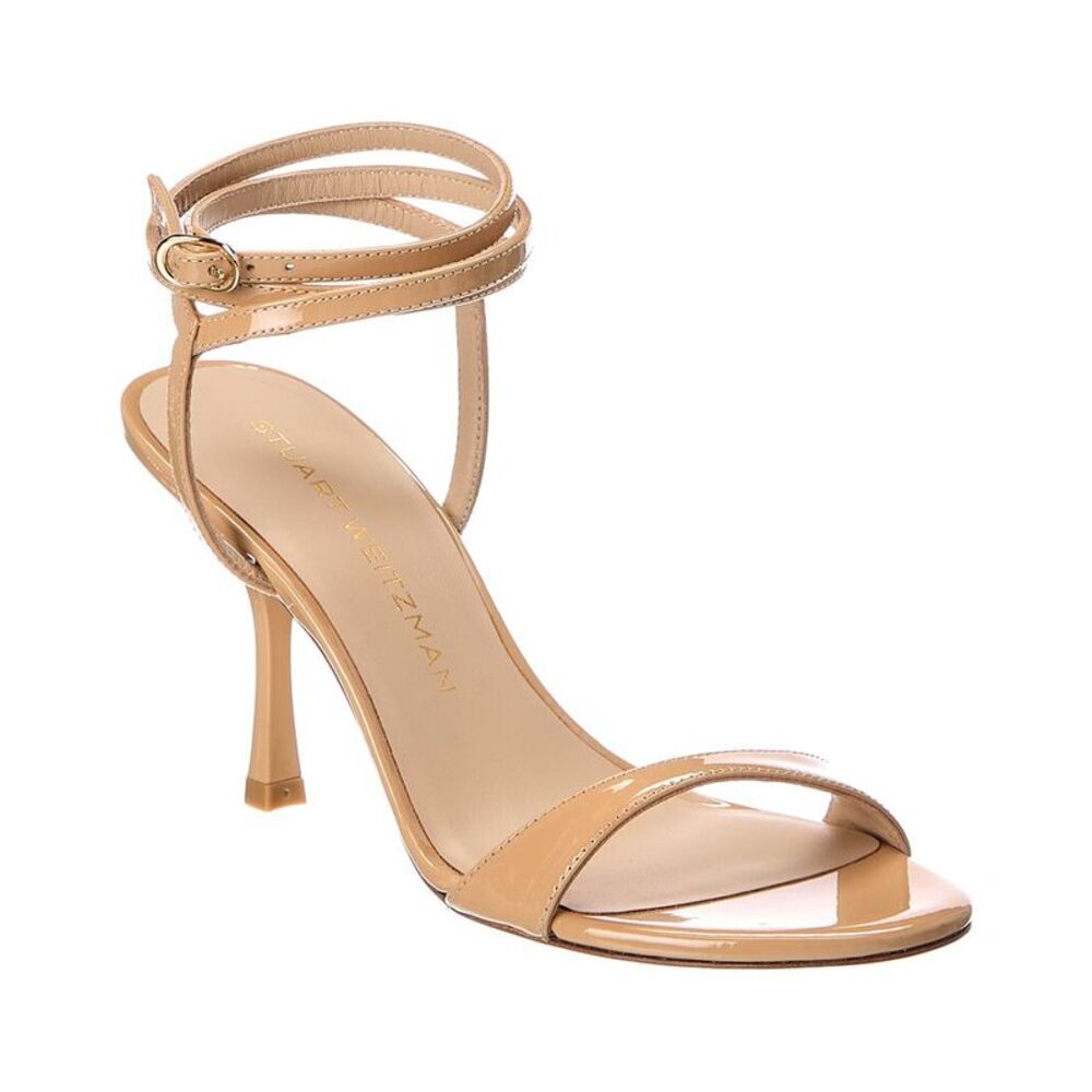 Stuart Weitzman Nudist Wrap 85 Patent Sandal, Orange